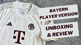 Bayern 202324 player version third shirt HEATRDY 3 Minjae Unboxing amp Review [upl. by Aicertap]