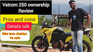 Vstrom 250 sx detailed ownership reviewpros and consmileage reviewcruising speed top speed [upl. by Allimak]