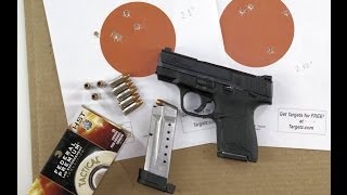 SampW MampP 9mm Shield Accuracy [upl. by Aihcela]