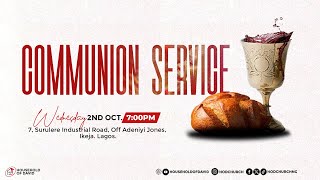 Communion Service  Household of David  2nd October 2024 [upl. by Weissman]