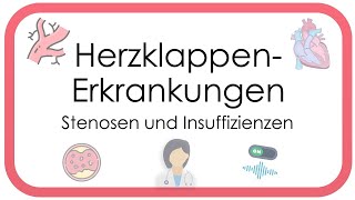 Herzklappenerkrankungen Vitien Aortenklappenstenose Mitralinsuffizienz TAVI Auskultation [upl. by Dadinirt435]