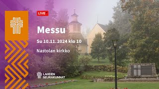 Messu 1011 klo 1000  Nastolan kirkko [upl. by Patten]