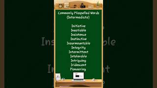 Commonly Misspelled Words 139 comprehension learningwords sentencestructure [upl. by Siddra]