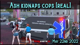 Ash Ketchup kidnaps cops REAL  NoPixel GTA RP [upl. by Cerallua]