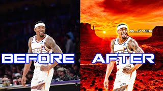 EASY Photo Manipulation Bradley Beal Sports Editing Tutorial [upl. by Aynotahs43]