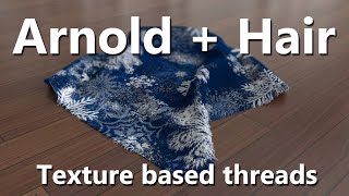 Cinema 4D Tutorial  Arnold  Hair  Texture based threads for rug [upl. by Aisitel215]