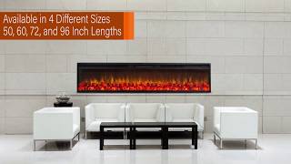 Touchstone Emblazon Linear Electric Fireplace Collection [upl. by Karame35]