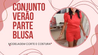 Aprenda a fazer Conjunto VerãoCostura passo a passo para iniciante Gisleide Novelo Parte Blusa📌 [upl. by Ingram]