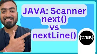 Scanner next vs nextLine Java  English [upl. by Chrisy]