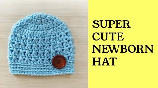 Super Easy amp Fast Crochet Baby Hat  You Will Love This Easy and Cute Pattern [upl. by Eiralam]