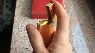 ST Dupont Line 2 Gatsby gold plated gas lighter from the 90s [upl. by Ellienad]