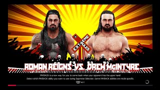 WWE 2k19 PS4  Roman Reigns VS Drew McIntyre 🔥 At Extreme Rules 💯 [upl. by Kehsihba]