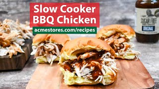 Slow Cooker BBQ Chicken recipe [upl. by Sidnala734]