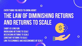 The law of diminishing returns and returns to scale [upl. by Melany]