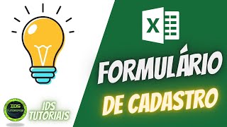 Como Criar Formulário de Cadastro no Excel  SEM VBA [upl. by Erinn]