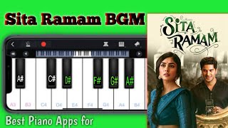 Sita Ramam BGM piano tutorial  Sita Ramam  piano with notes  Dulquer Salmaan  Mrunal Thakur [upl. by Eirrol]