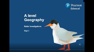 Pearson Edexcel A level Geography  Lesson 1  preparing for your independent investigation [upl. by Ribble]