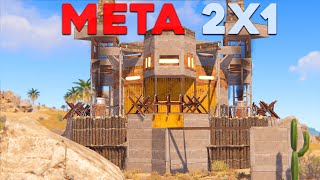 The MUSTBUILD 2x1 Base  Ultimate Meta SoloDuoTrio Rust Base  Triple Bunker  Rust base design [upl. by Brandenburg]