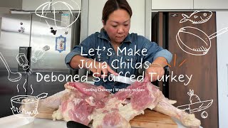 Julia Childs Deboned turkey I deboning and stuffed a turkey for the first time [upl. by Aguste]