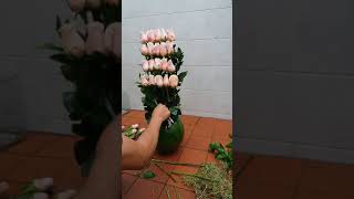 curso de floristería rosas en escalera [upl. by Kimber638]