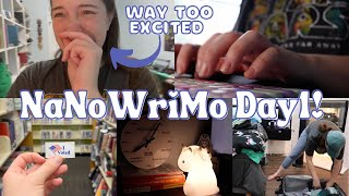 NANOWRIMO DAY 1 VLOG  finally picking my project amp writing 2000 words 🌙 [upl. by Merriman]