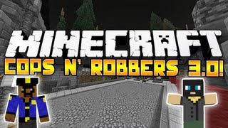 Minecraft NEW Cops amp Robbers 30 2 wSky Jerome Deadlox amp Setosorcerer [upl. by Yrak]