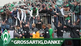 Schaaf an die Fans quotGroßartig  Dankequot I Werder Bremen [upl. by Nogem783]