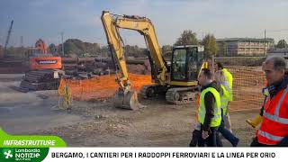 Bergamo cantieri per linea Ponte San Pietro e Aeroporto Orio [upl. by Anelrahc]