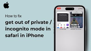 How to get out of private  incognito mode in safari in iPhone  iOS  2024 [upl. by Avi812]