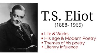 T S Eliot  Life and works  age amp Modern Poetry  Literary Critique in Hindi [upl. by Opiuuk497]