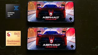 Exynos 990 vs Snapdragon 865 Samsung Galaxy S20 Asphalt 9 Gaming Comparison  Exynos Better [upl. by Nosydam]