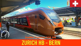 Cab ride Zürich  Bern  train drivers view in Switzerland in 4K August 2022 [upl. by Henryetta]