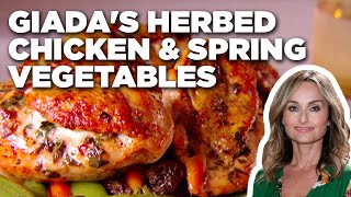 Giada De Laurentiis Herbed Chicken and Spring Vegetables  Everyday Italian  Food Network [upl. by Nnaxor]