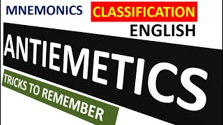 ANTIEMETICS MNEMONICS Part II Classification English [upl. by Panthea661]