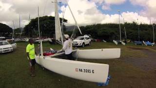 GOPRO Timelapse of NACRA Sailboat Setup [upl. by Anawak]