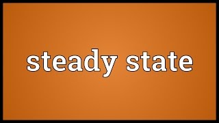 Steady state Meaning [upl. by Schubert]