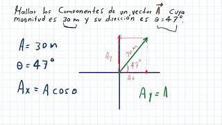 Como calcular los componentes de un vector [upl. by Patrizio]