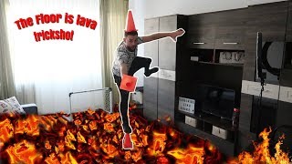 The Floor is lava VS Real Trick Shots [upl. by Fantasia]