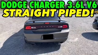 STRAIGHT PIPED 2012 Dodge Charger 36L V6 w Dual Exhaust [upl. by Yendor]