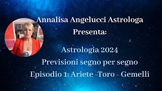 Astrologia 2024 I transiti principali e previsioni per Ariete Toro Gemelli [upl. by Ardel308]