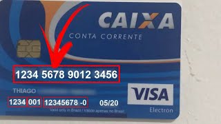 COMO ENCONTRAR O NÚMERO DA AGÊNCIA CONTA E DIGITO NO CARTÃO CAIXA [upl. by Stichter]