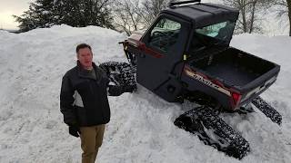 POLARIS RANGER 1000 WITH TRACKS ON SNOW MOUNTAIN [upl. by Ortrude483]