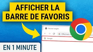 Toujours afficher la barre de favoris sur Chrome [upl. by Noyk]