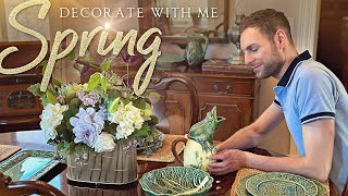 Spring Decorate With Me Mini Spring Home Tour  Spring Decorating Ideas Easter Floral amp More [upl. by Anoyk502]