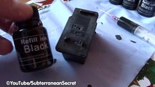 How to Refill the PG–540 Black Colour Cartridge on a Canon PIXMA Printer [upl. by Nogam]