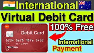 Free International Prepaid Debit Card For All User  International Payment Virtual Card in india 🔥 [upl. by Uchida]