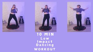 10 MIN Low impact dancing workout with light weights for fat loss weightlossworkout workout [upl. by Latsyrcal379]