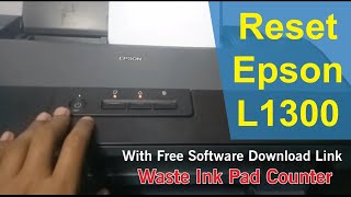 Reset Epson L1300  Printer Blinking Error  Waste Ink Pad Counter  100 working [upl. by Okiek]