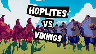 TABS totally accurate battle simulator Hoplites vs vikings Гоплиты стоят насмерть [upl. by Alethea482]