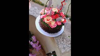 Flower basket cake birthdaycake buttercremflowers sugarflowers [upl. by Stoneham607]